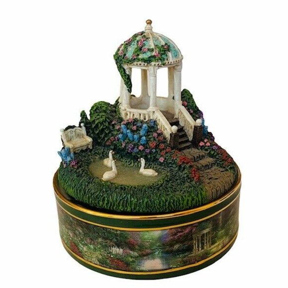 Thomas Kinkade Music Box Garden Serenity Prayer AA - Picture 1 of 5